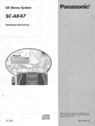 Panasonic SC-AK47 CD Stereo System User Manual - cover page