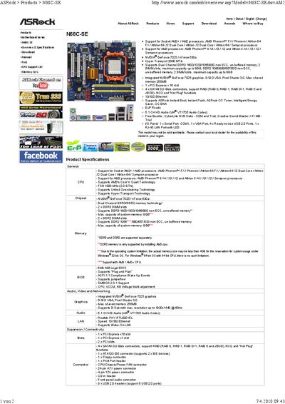 ASRock N68C-SE Motherboard Manual - cover page