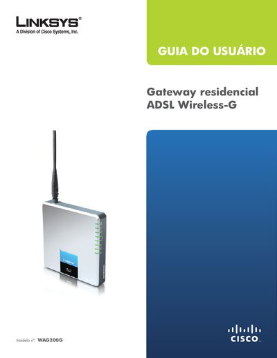 Linksys WAG200G ADSL Wireless‑G Residential Gateway User Guide - cover page