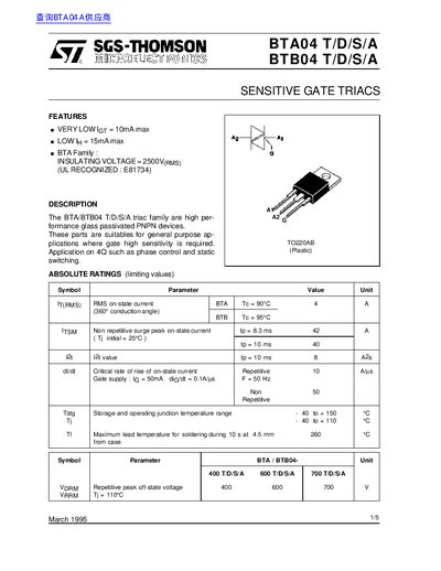 ST BTA04 T/D/S/A BTB04 T/D/S/A handbook(1) - cover page