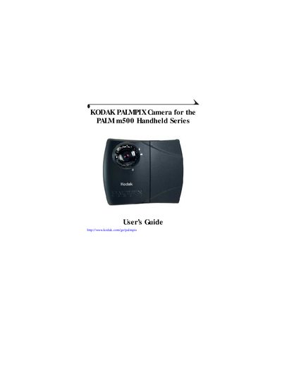 Kodak PALMPIX Camera for PALM m500 Handheld Series User Guide - cover page