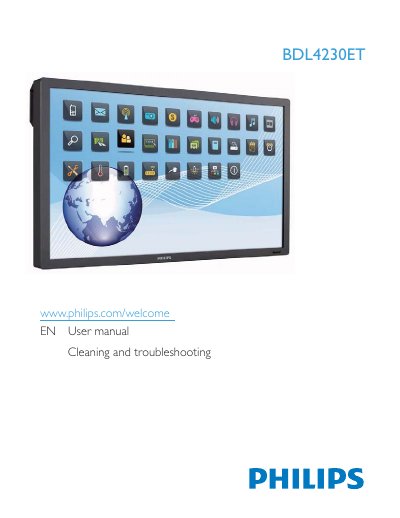 Philips BDL4230ET Display User Manual - cover page