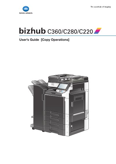 Canon bizhub C360/C280/C220 User's Guide [Copy Operations] - cover page