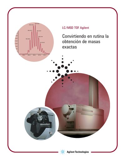 Agilent LC/MSD TOF Product Leaflet - cover page