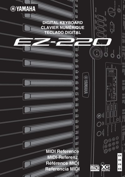 Yamaha EZ-220 MIDI Implementation Chart - cover page