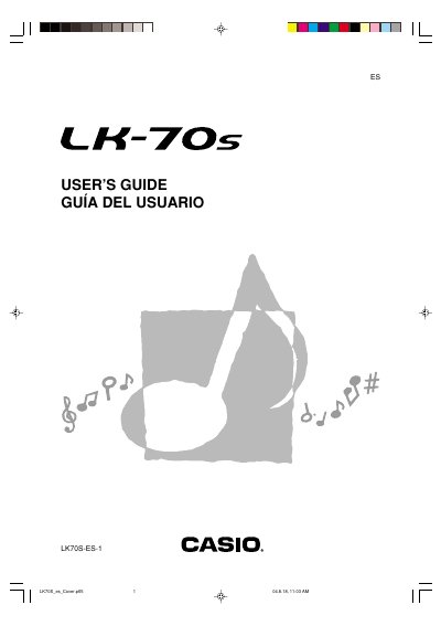 Casio LK-70S Electronic Musical Instrument User's Guide - cover page