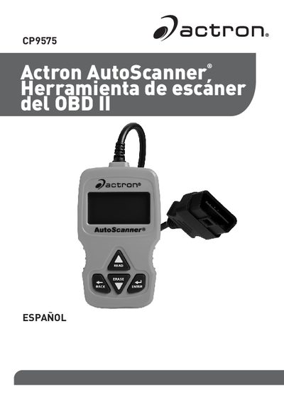 Actron CP9575 OBD II Scanner User Manual - cover page