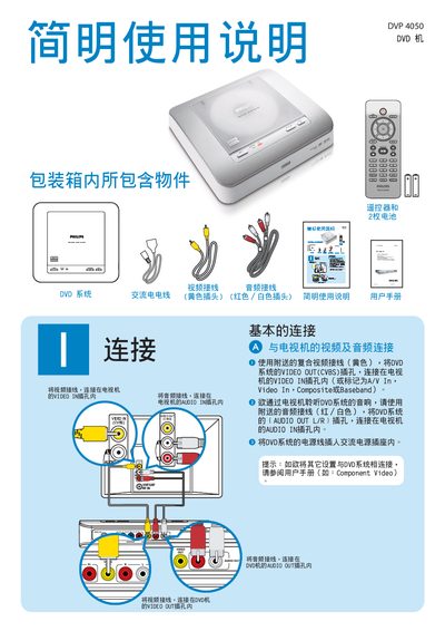 Philips DVP 4050 DVD Player User Guide - cover page