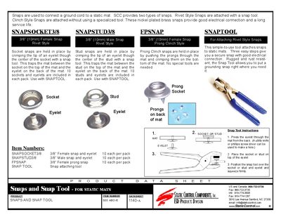 3M 1140-A PRODUCT DATASHEET - cover page