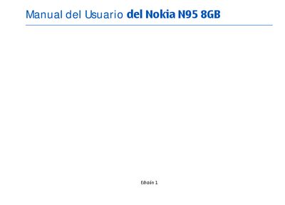 Nokia N95 8GB User Manual - cover page