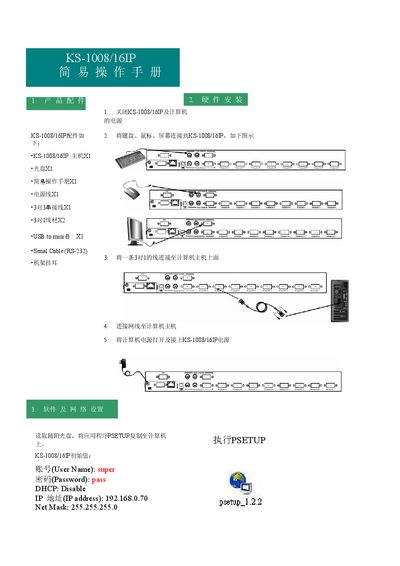KS-1008/16IP IP‑KVM Quick Start Guide - cover page