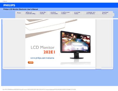 Philips LCD Monitor Electronic 202EI User Manual