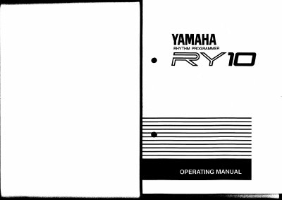 Yamaha RY10 Rhythm Programmer Operating Manual - cover page