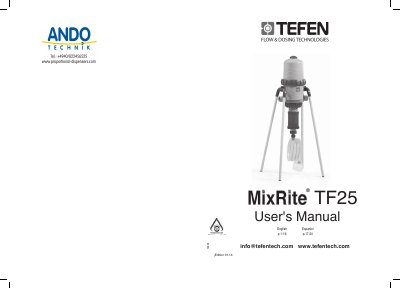 MixRite TF5 Fertilizer and Chemicals Injector User's Manual - cover page