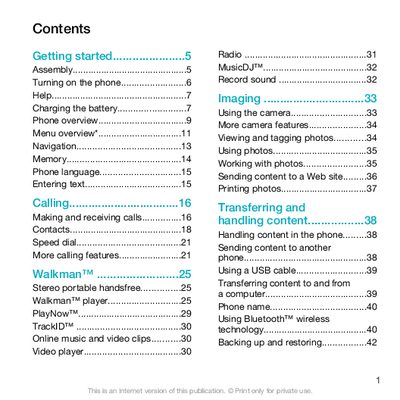 Sony Ericsson W508 User Guide - cover page