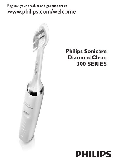 Philips Sonicare DiamondClean 300 Series User Manual - cover page