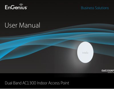 EnGenius EWS330AP Dual Band ACL 300 Indoor Access Point User Manual - cover page