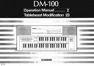 Casio DM-100 Keyboard User Manual - cover page