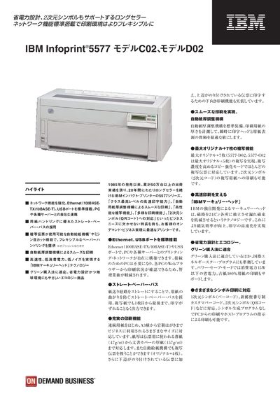 IBM Infoprint 5577 User Manual - cover page