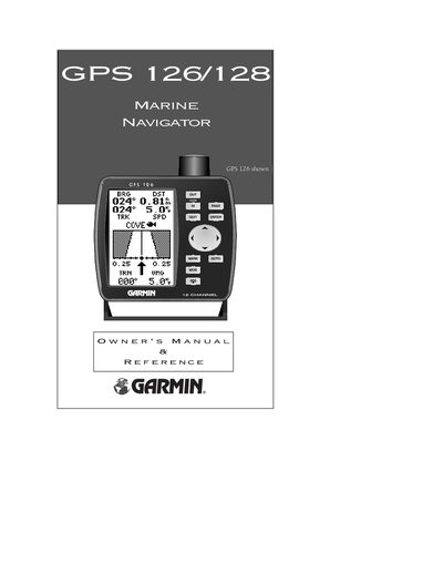 Garmin GPS 126/128 Owner's Manual & Reference - cover page
