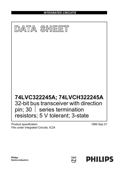 Philips 74LVC322245A/74LVCH322245A 32-bit Bus Transceiver Datasheet