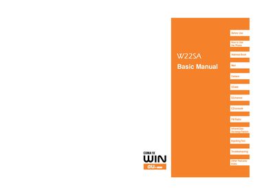 KDDI W22SA Basic Manual