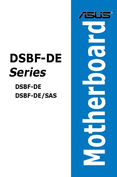 ASUS DSBF-DE Series Motherboard User Manual - cover page