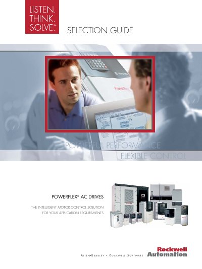 Rockwell Automation PowerFlex AC Drives Selection Guide - cover page