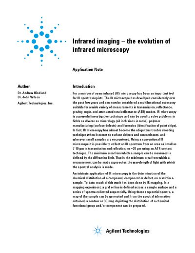 Agilent Infrared Imaging Application Note - cover page