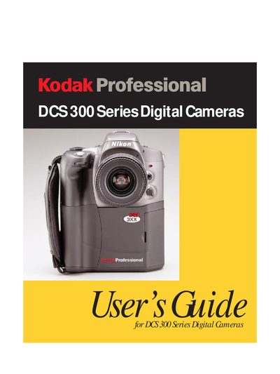 Kodak DCS 300 Series Digital Camera User Manual - cover page