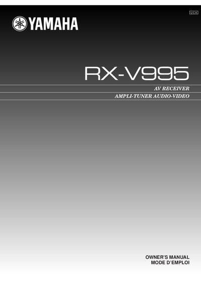 Yamaha RX-V995 AV Receiver Owner's Manual - cover page