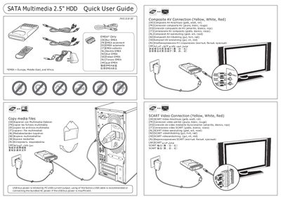 SATA Multimedia 2.5" HDD Quick Start Guide - cover page