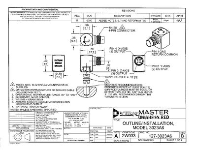 Dytran 3023A6 Tri‑Axial Accelerometer Datasheet - cover page