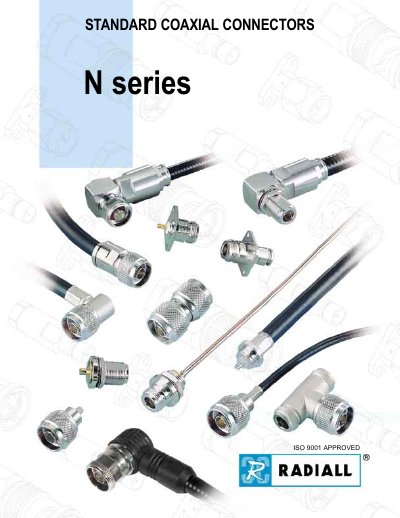 Radiall N Series Coaxial Connectors Product Manual - cover page