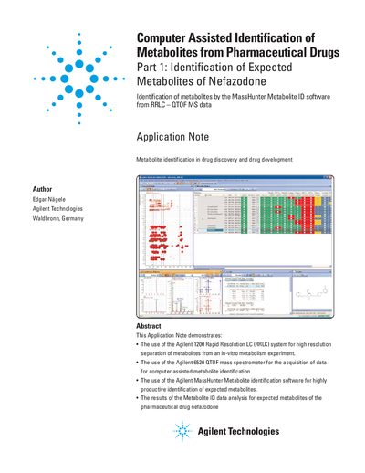 Agilent Metabolite ID Software Application Note - cover page