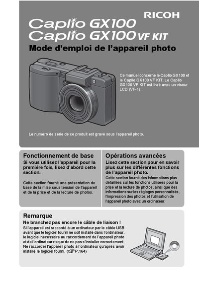 Ricoh Caplio GX100 User Manual
