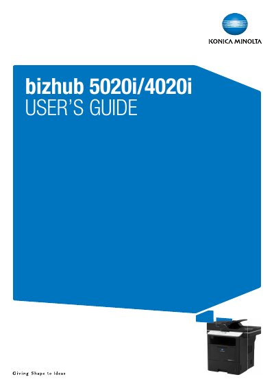 Konica Minolta bizhub 5020i/4020i User's Guide - cover page