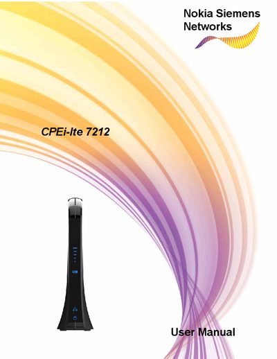 Nokia Siemens Networks CPEi-lte 7212 User Guide - cover page