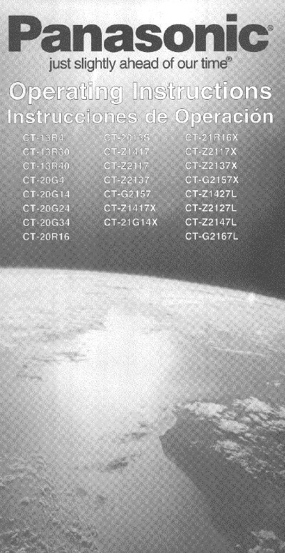 Panasonic CT-13R4/CT-13R30/CT-13R40/CT-20G4/CT-20G14/CT-20G24/CT-20G34/CT-20R16/CT-2013S/CT-Z1417/CT-Z2117/CT-G2157/CT-Z1417X/CT-21G14X/CT-21R16X/CT-Z2117X/CT-Z2137X/CT-G2157X/CT-Z1427L/CT-Z2127L/CT-Z - cover page