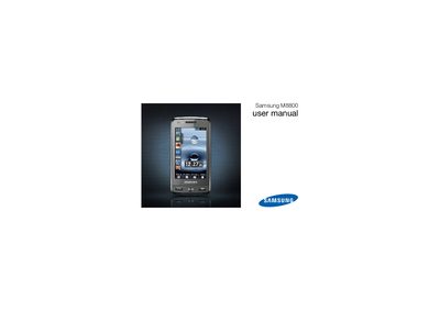 Samsung M8800 User Manual - cover page