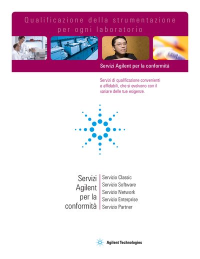 Agilent Technologies Compliance Services Brochure - cover page