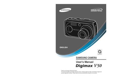 Samsung Digimax V50 Camera User Manual - cover page
