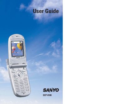 Sanyo SCP-8100 User Guide - cover page