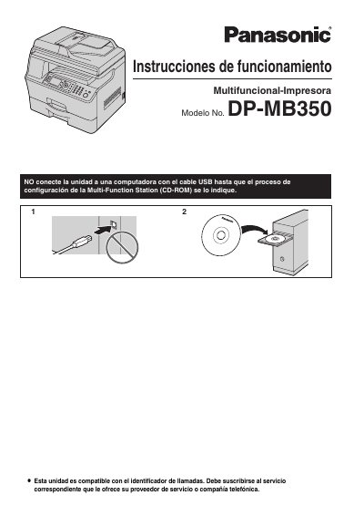 Panasonic DP-MB350 Multifunction Printer User Manual - cover page