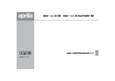 aprilia RSV Mille USA CAN ED02 2006 Manual - cover page