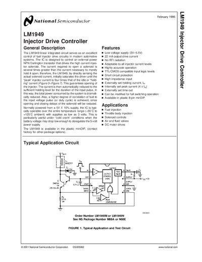 National Semiconductor LM1949 Datasheet