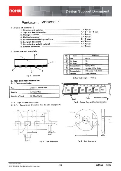 ROHM VCSP50L1 Design Support Document - cover page