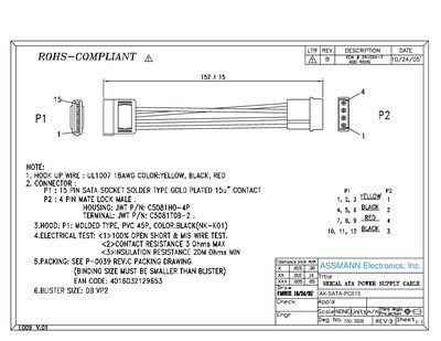 AK-SATA-PC015 Datasheet - cover page