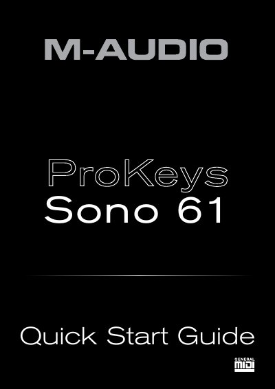 M-Audio ProKeys Sono 61 Quick Start Guide - cover page