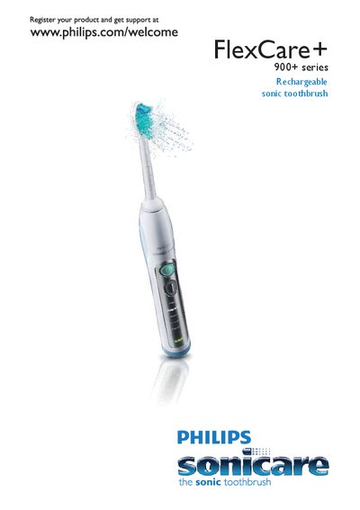 Philips FlexCare+ 900+ Series Sonic Toothbrush User Manual